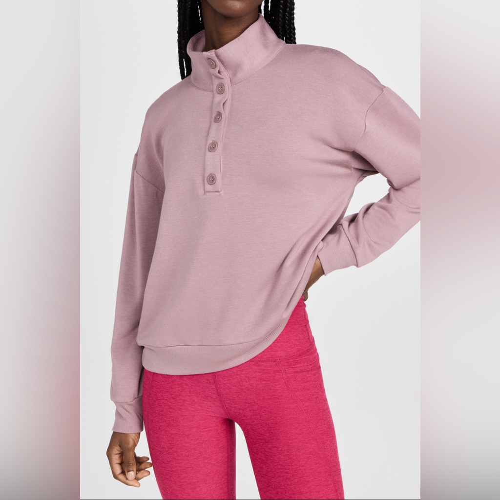 Beyond Yoga East Coast Button Pullover L Size M